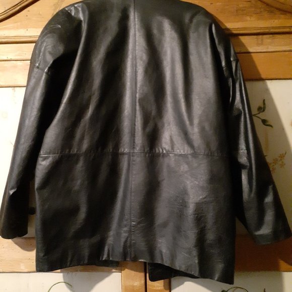 BLACK LEATHER JACKET - Picture 3 of 5